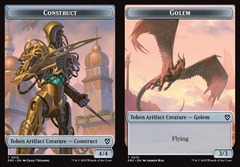 Construct (0012) // Golem (0013) Double-Sided Tokens - Foil